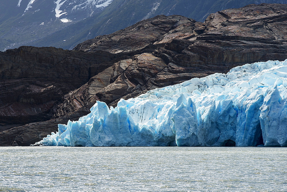 Grey Glacier And Grey Lake In Torres Del Paine National Park, Torres Del Paine, Magallanes And Antartica Chilena Region, Chile