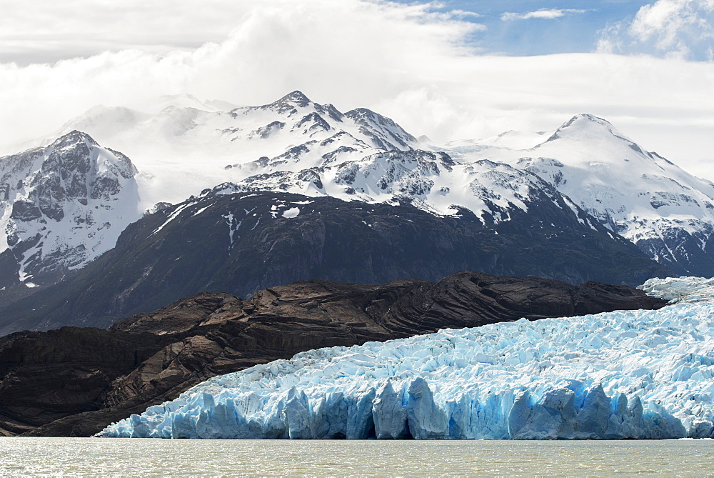 Grey Glacier And Grey Lake, Torres Del Paine National Park, Torres Del Paine, Magallanes And Antartica Chilena Region, Chile