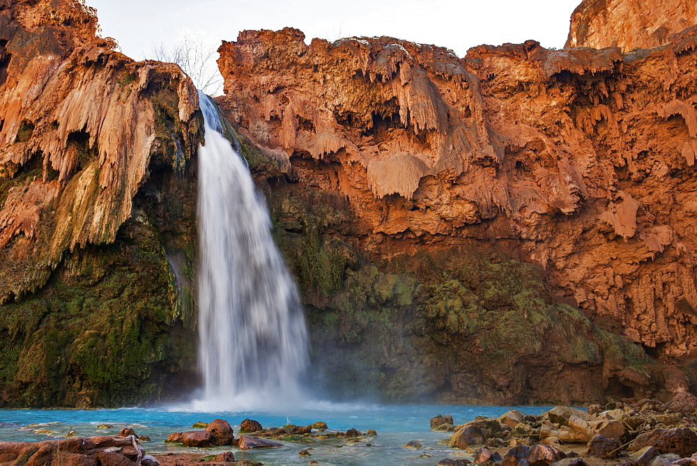 Havasu Falls, Havasupai Indian Reservation, Grand Canyon, Arizona, United States Of America