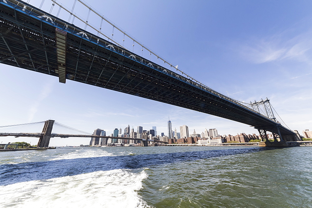 Williamsburg Bridge, As Seen From The East River, New York City, New York, United States