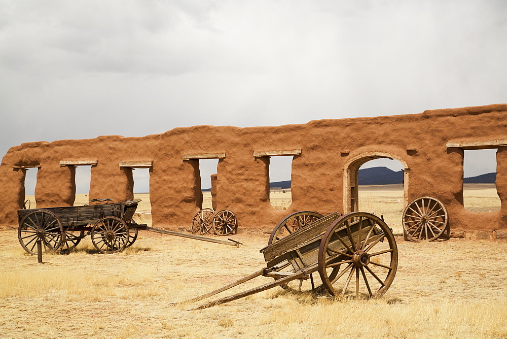 Old Wagons At Fort Union National Monument, , New Mexico, United States Of America