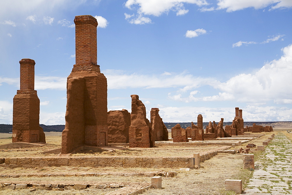 Remains Of Buildings At Fort Union National Monument, New Mexico, United States Of America