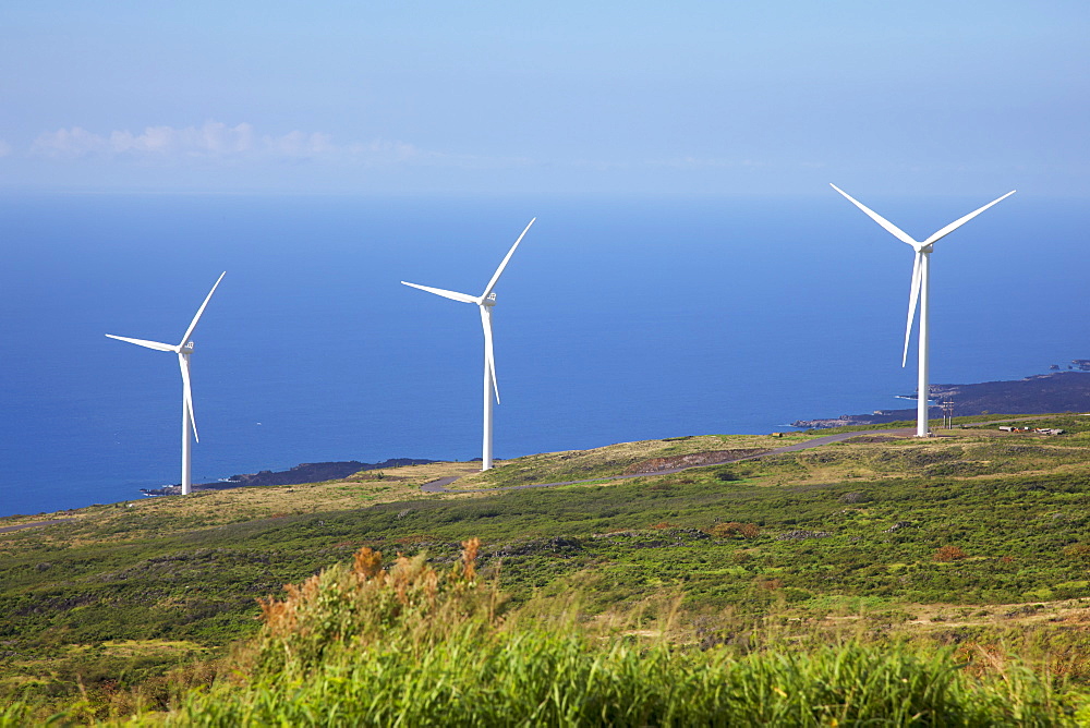 The Auwahi Wind Farm In Kaupo, Maui, Hawaii, United States Of America