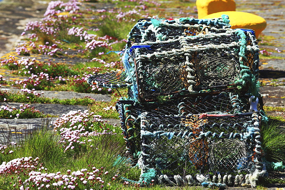 Knightstown Harbour With Lobsterpots, Knightstown, County Kerry, Ireland