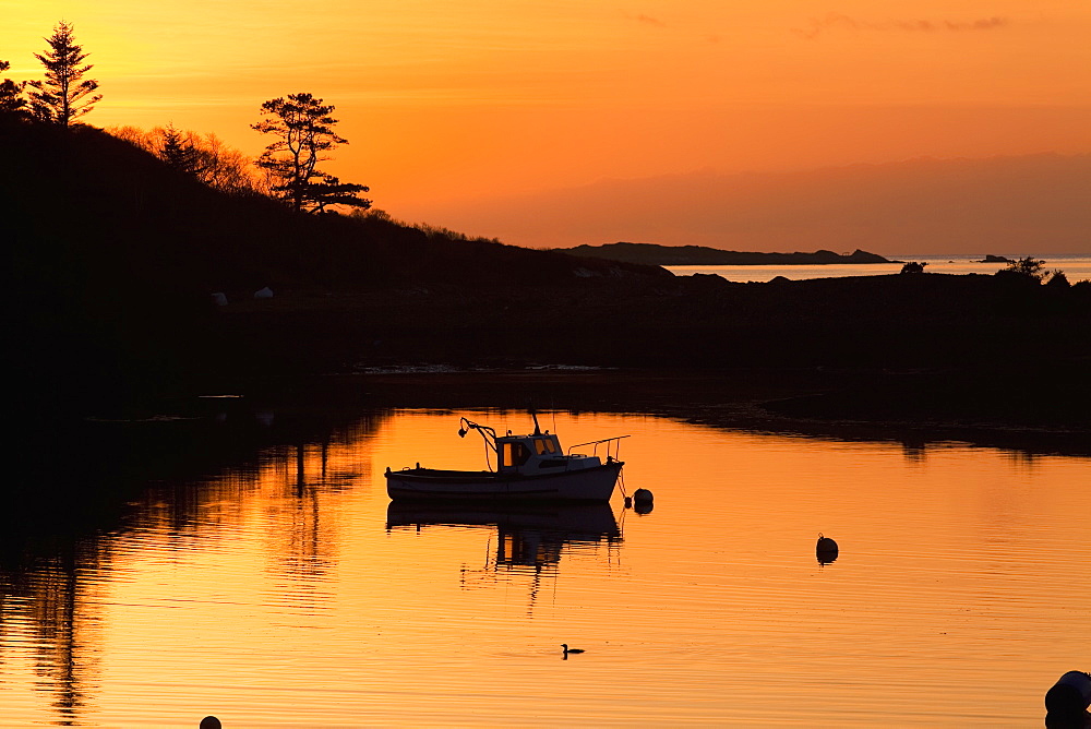 Sunset At Rosdohan Pier, Near Sneem, County Kerry, Ireland