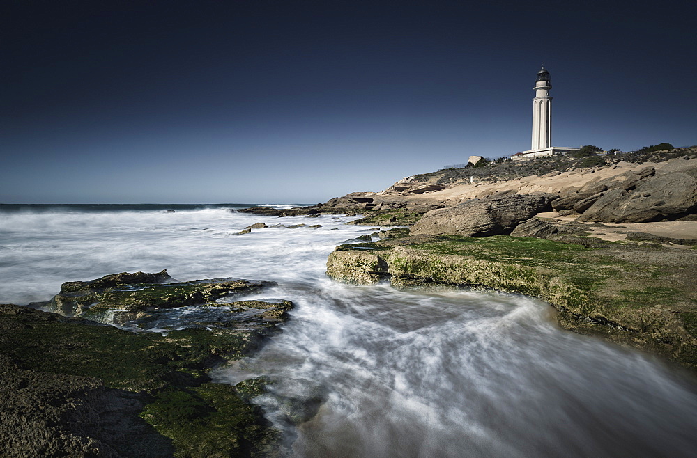 Lighthouse, Cape Trafalgar, Los Canos De Meca, Costa De La Luz, Cadiz, Andalusia, Spain