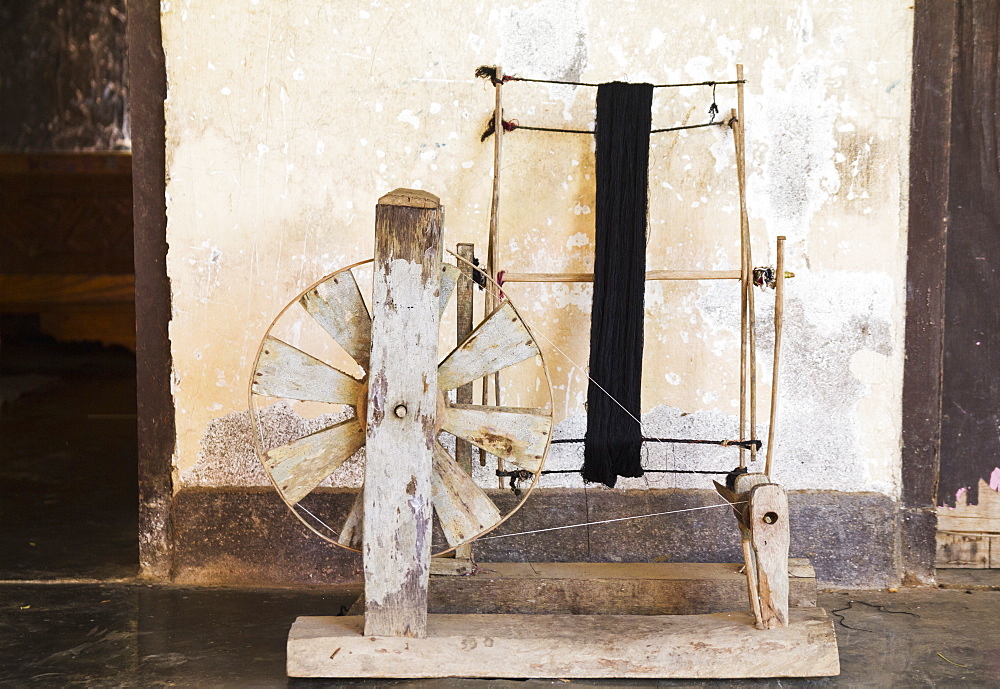 Spinning Wheel At The Home Of A Weaver, Sidemen, Bali, Indonesia