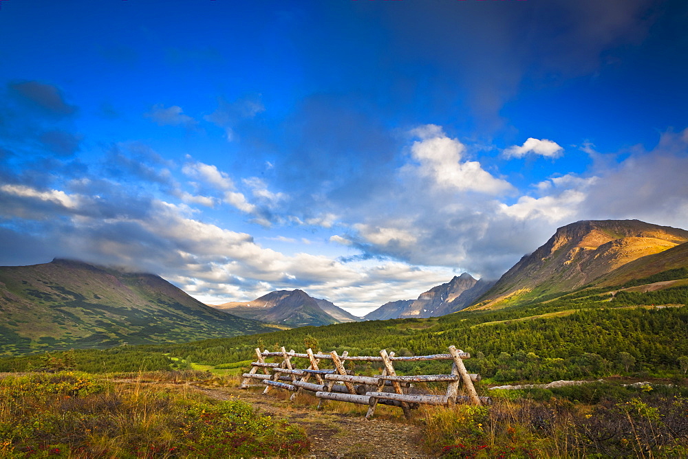 Flattop And Chugach Mountains In Evening Light, Chugach State Park, Alaska, United States Of America