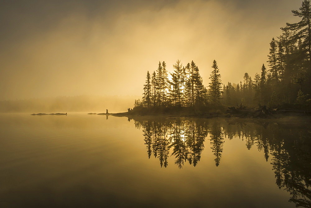 Sunrise Over A Tranquil Lake, Ontario, Canada