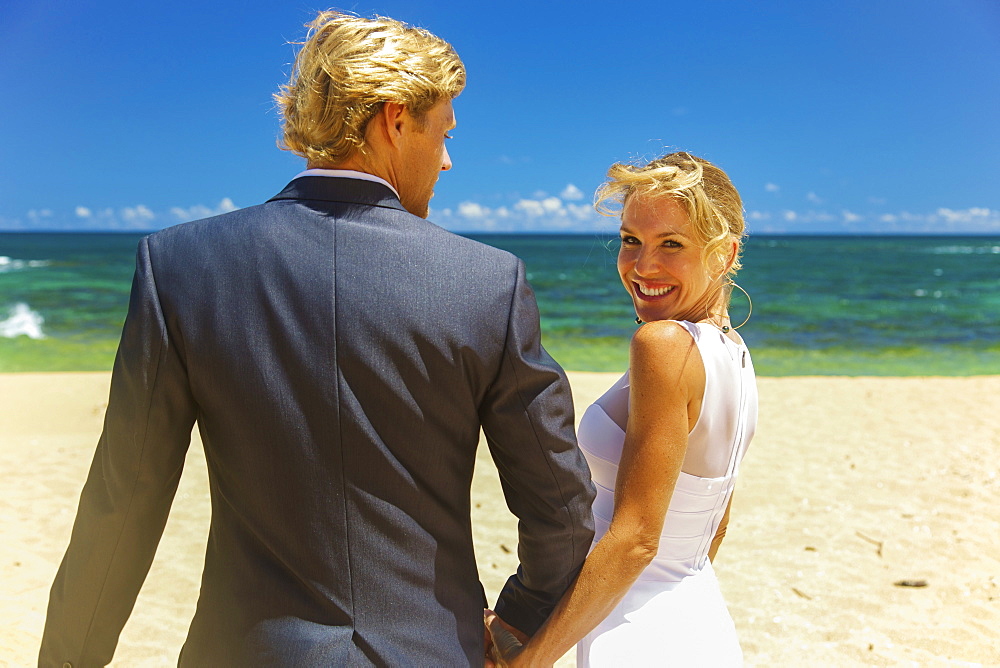 Beach Wedding, Kauai, Hawaii, United States Of America