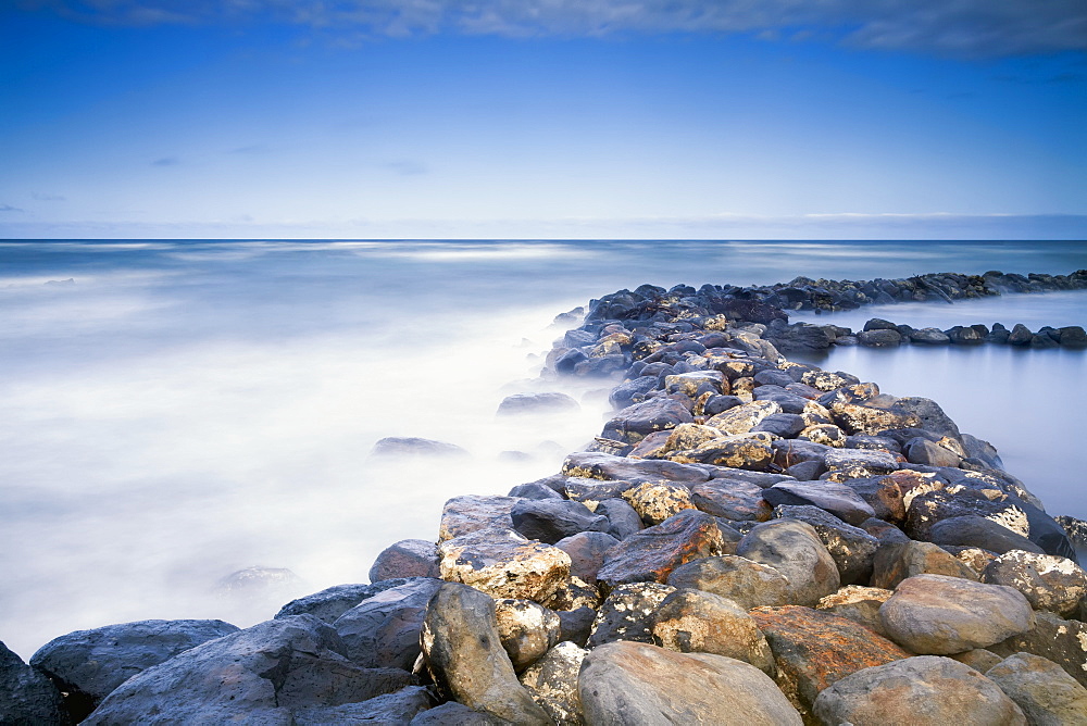 Rocks Along The Coast Of Lydgate Beach Park, Lydgate, Kauai, Hawaii, United States Of America