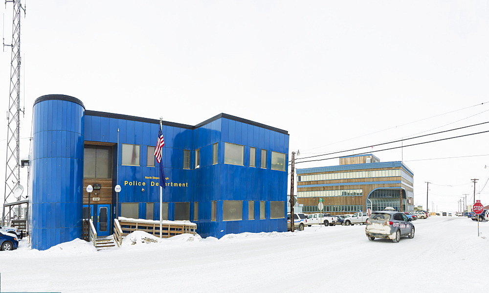 Police Department, Barrow, Arctic Alaska, Winter