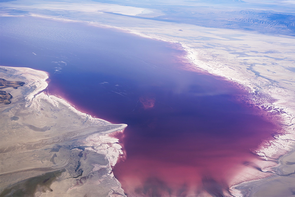 Great Salt Lake Viewed From A Commercial Flight, Salt Lake City, Utah, United States Of America