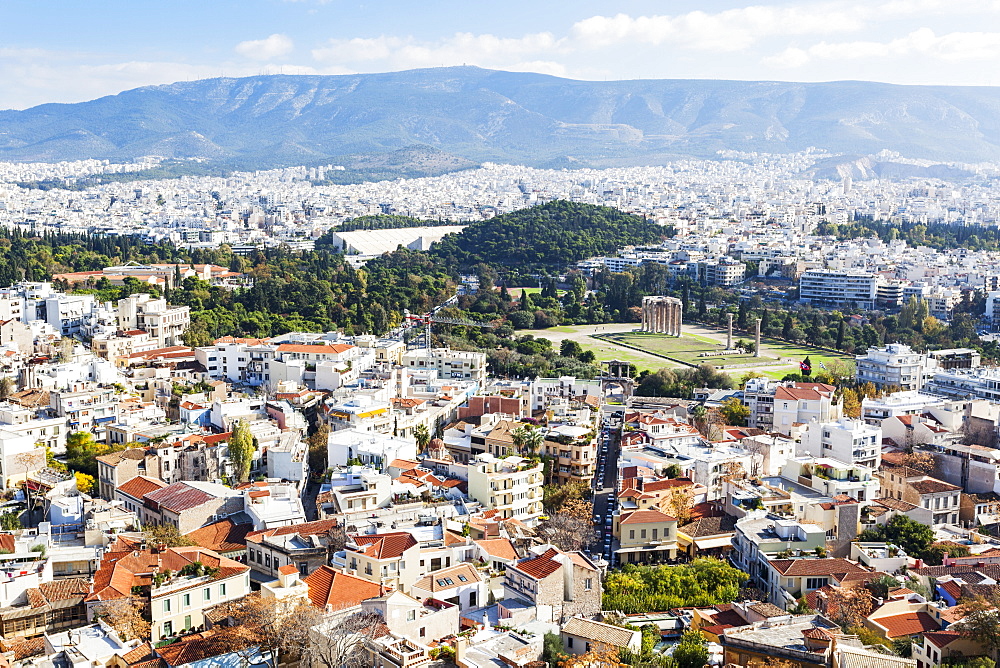 View From The Temple Of Olympian Zeus, Athens, Greece