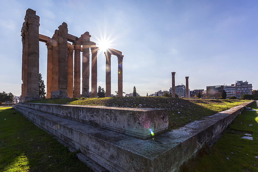 This Temple Of Zeus, Also Known As The Olympieion, Is An Greco-Roman Temple In The Centre Of Athens, Athens, Greece