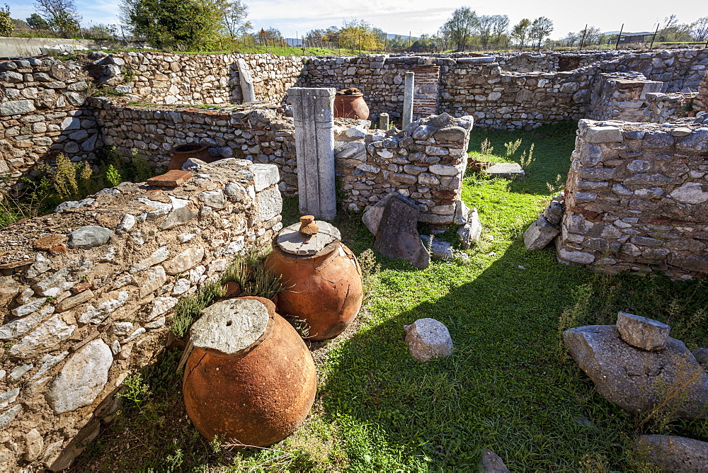 Ruins Of Stone Walls, Philippi, Greece