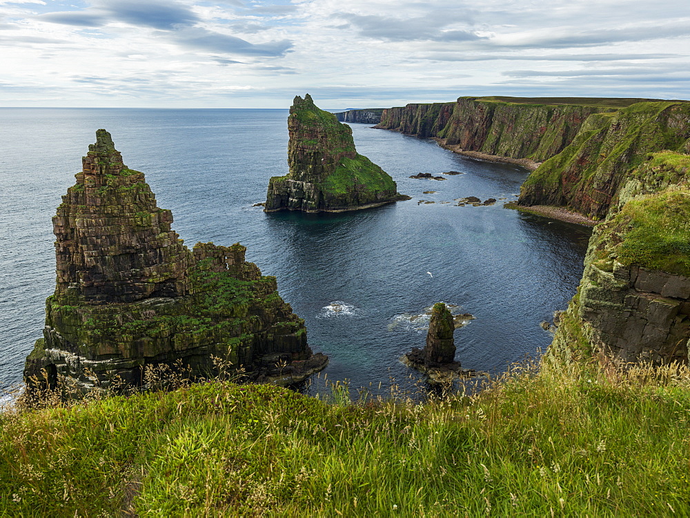 Sea Stacks And Cliffs Along Duncansby Head, John O'groats, Scotland