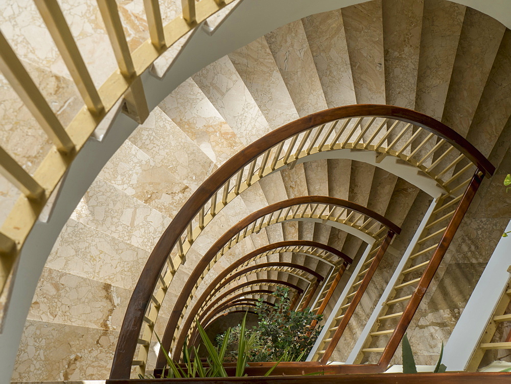 Looking Down A Spiral Staircase, Andalusia, Spain