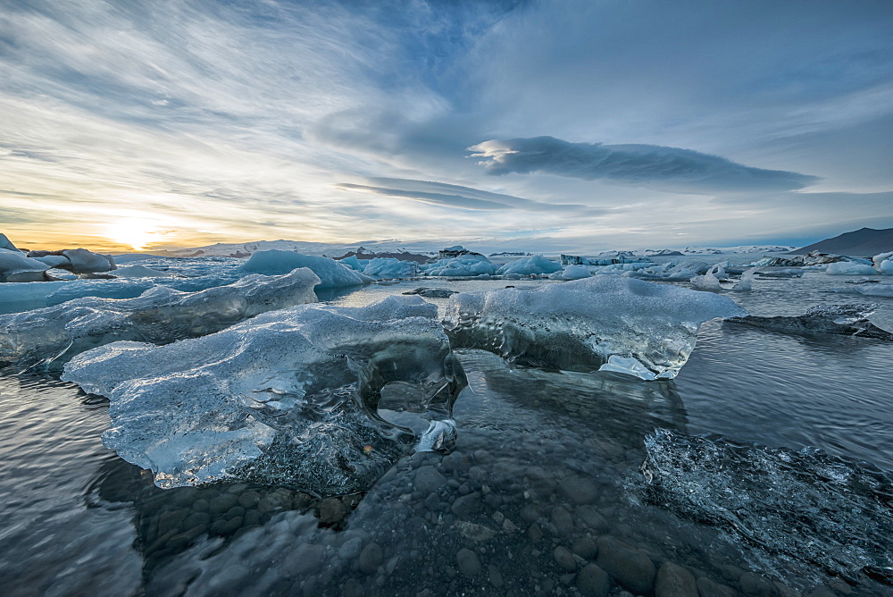 The Icebergs Of The Ice Lagoon Known As Jokulsarlon Along The South Coast Of Iceland, Iceland