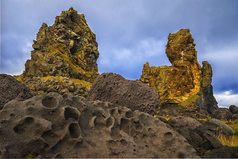 Londranger Is An Ancient Sea Stack Along The Coast Of The Snaefellsness Peninsula, Iceland