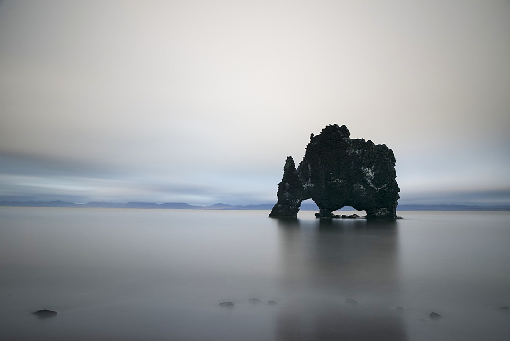 The Sea Stack Known As Hvitserkur In Northern Iceland, Iceland