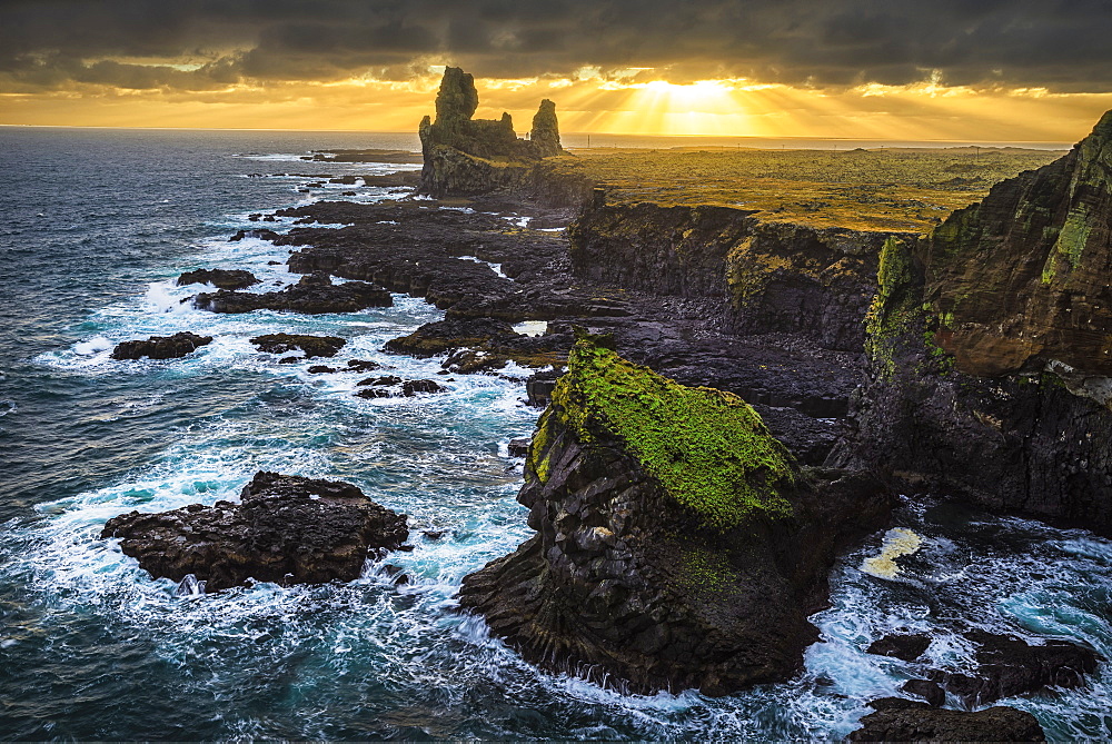 The Sea Stack Known As Londranger Rises Above The Landscape, Snaefellsnes Peninsula, Iceland