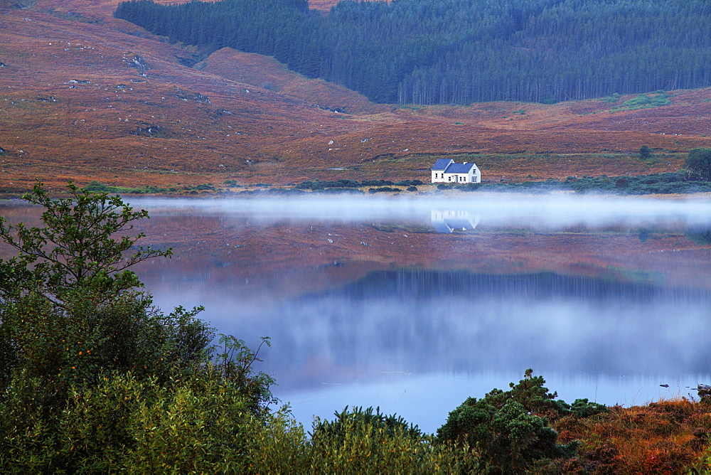 Lake Reflections And Mist, Dunlewey, County Donegal, Ireland