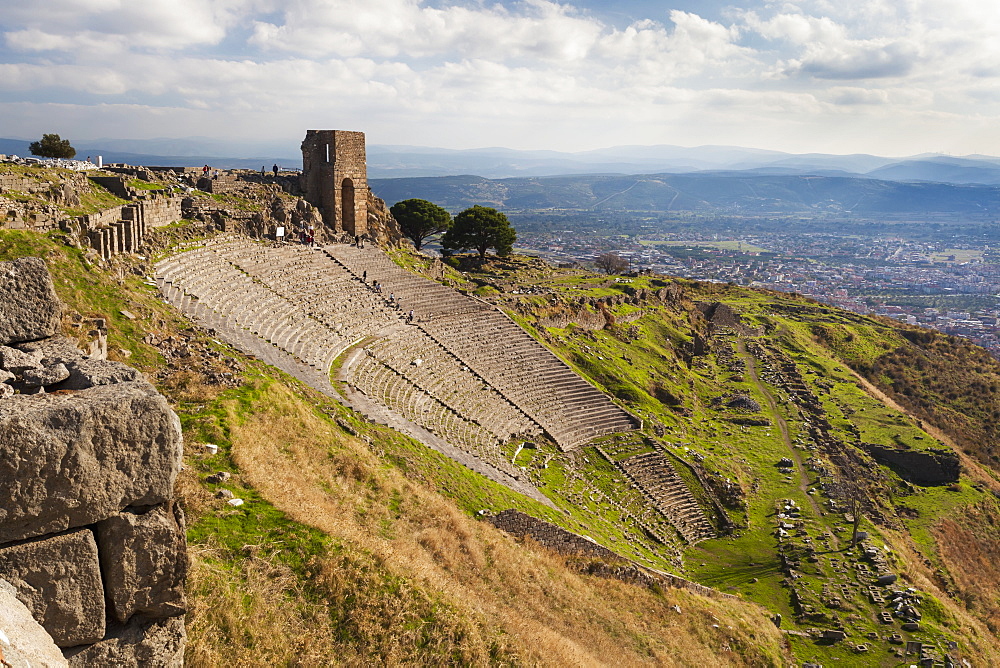 Ruins Of The Theater In Pergamum, With Such Good Acoustics That A Whisper Onstage Could Be Heard All The Way To The Top Row, Pergamum, Turkey