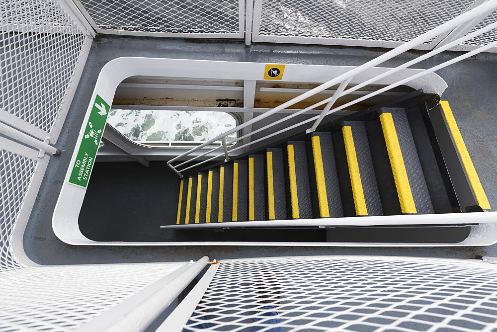 Steps On A Ferry, Vancouver, British Columbia, Canada