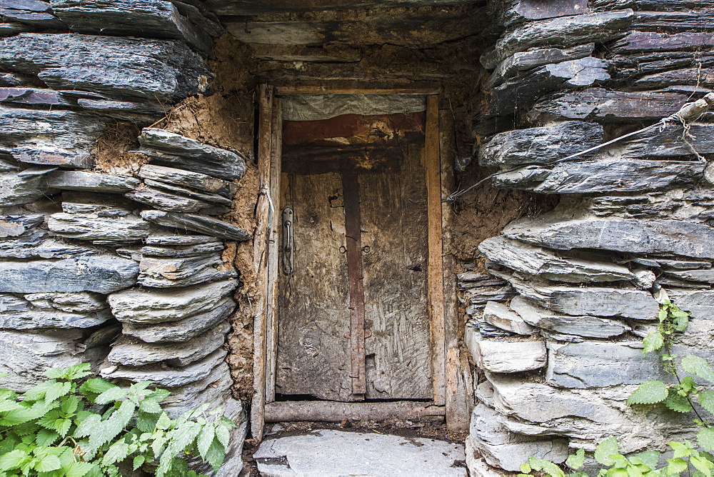 Door In A House In Zhibiani Village, Ushguli, Samegrelo-Zemo Svaneti, Georgia