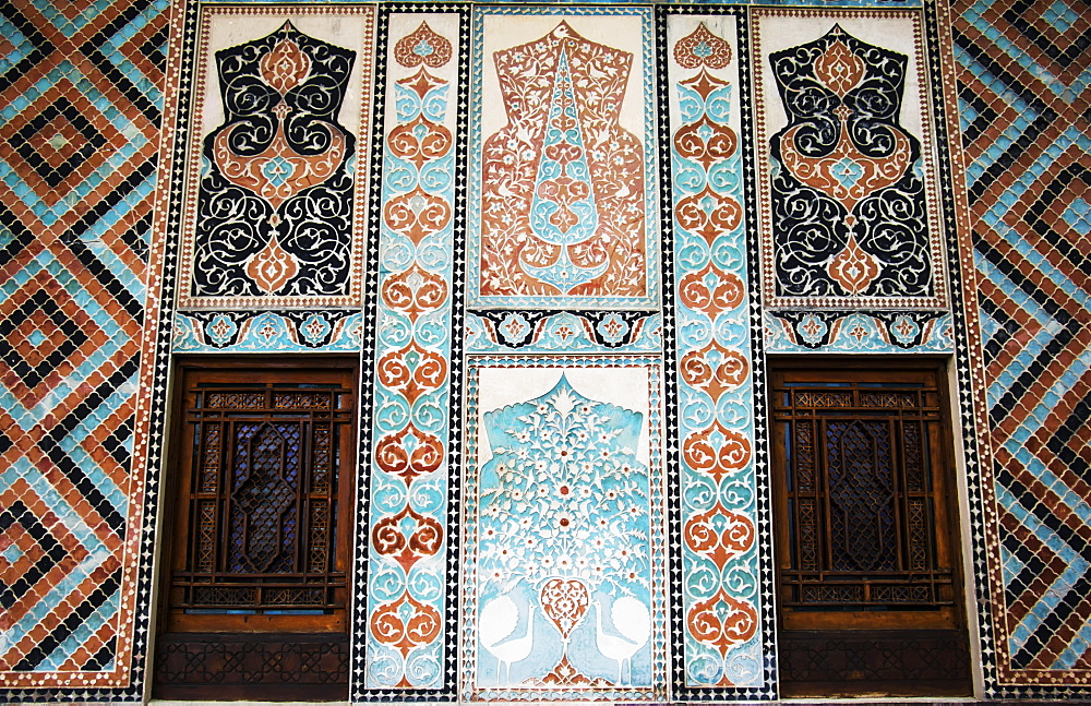 Tile Decorations On The Facade Of The Palace Of Shaki Khans, Shaki, Azerbaijan