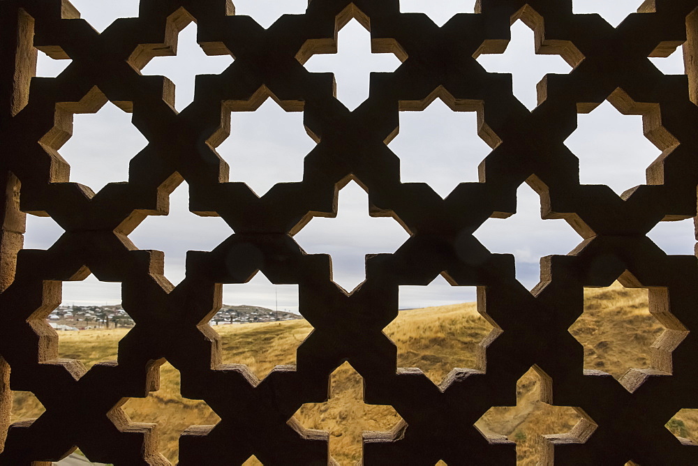 Stone Lattice Window In The Diri Baba Mausoleum, Gobustan Rayon, Azerbaijan