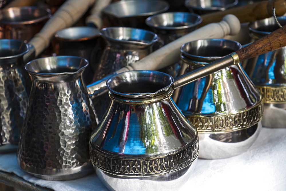 Armenian Coffee Pots For Sale At The Vernissage Market, Yerevan, Armenia