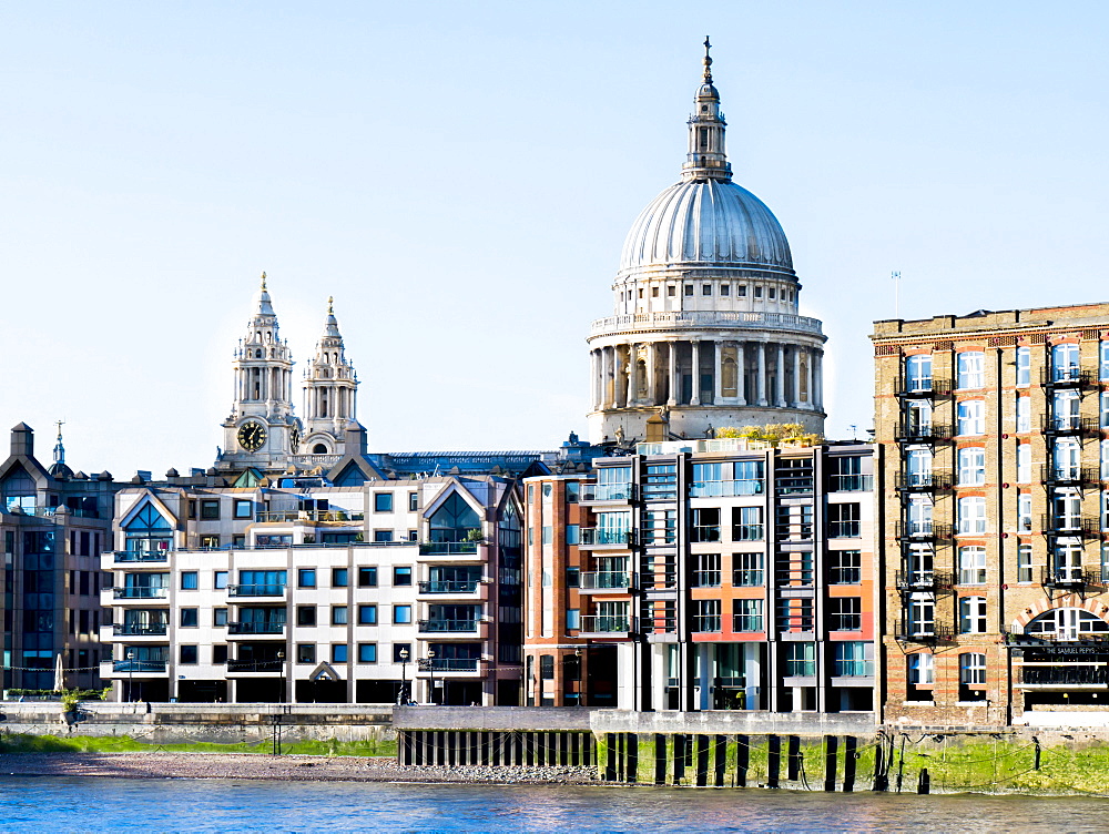 St Paul's Cathedral And Riverside Buildings, London, England