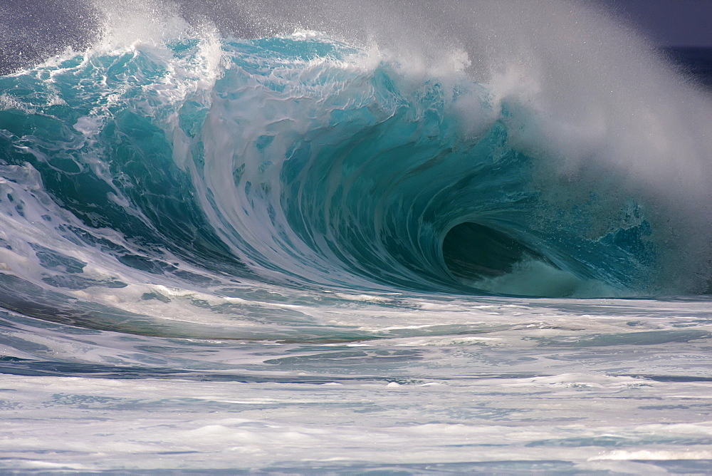 Island Wave On Oahu's North Shore, Oahu, Hawaii, United States Of America