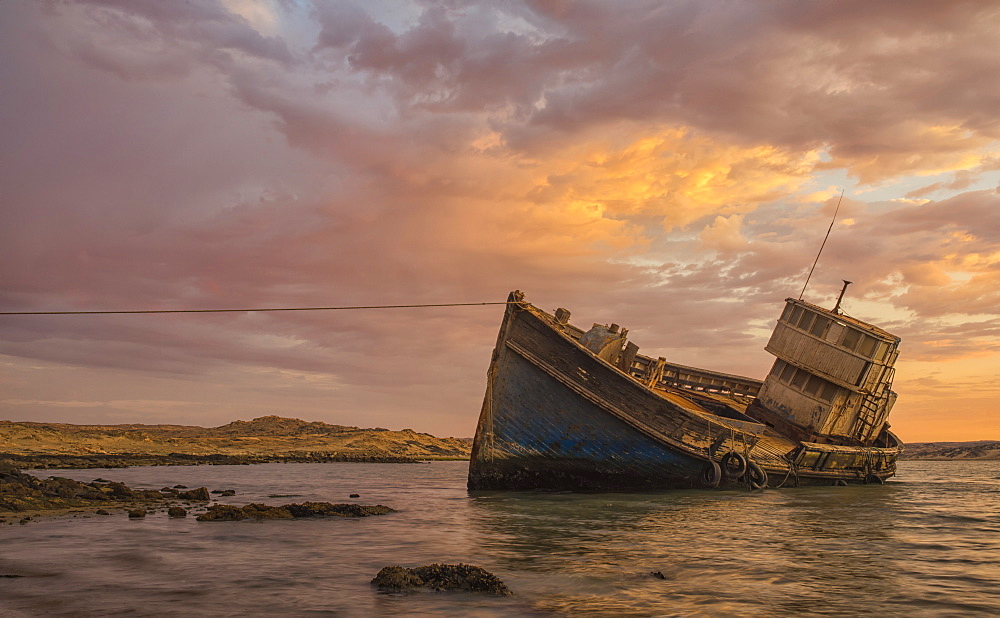 The "elena" Shipwreck Outside Of Luderitz, Namibia