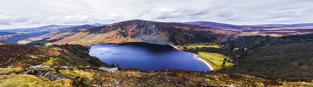 Panoramic View Of Stunning Guinness Lake, Wickow County, Ireland