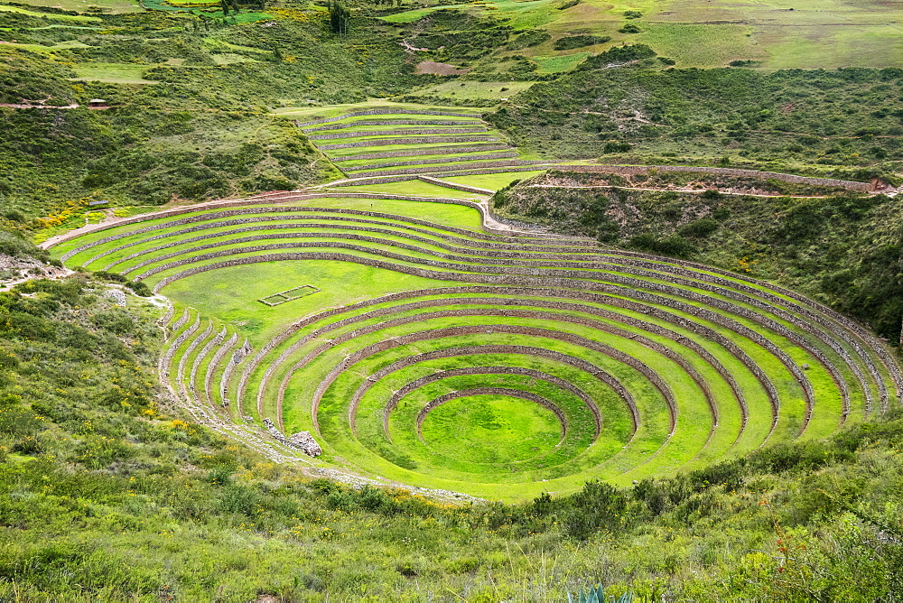 Moray Ruins In The Sacred Valley, Archaeological Site, Cuzco, Peru