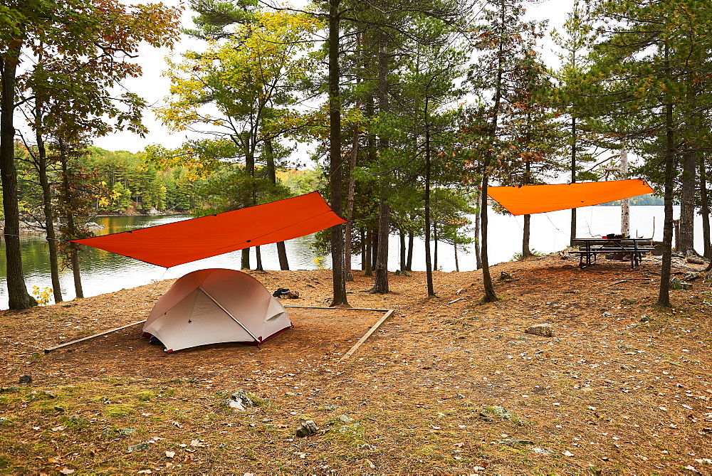 Camping Beside Birch Lake, Ontario, Canada