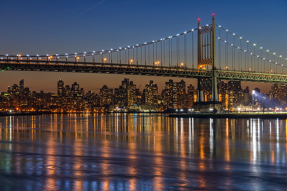 Rfk Triboro Bridge At Twilight, New York City, New York, United States Of America