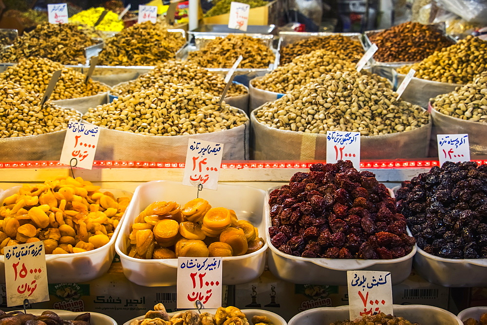 Dried Fruits And Nuts For Sale At The Tabriz Historic Bazaar, Tabriz, Iran