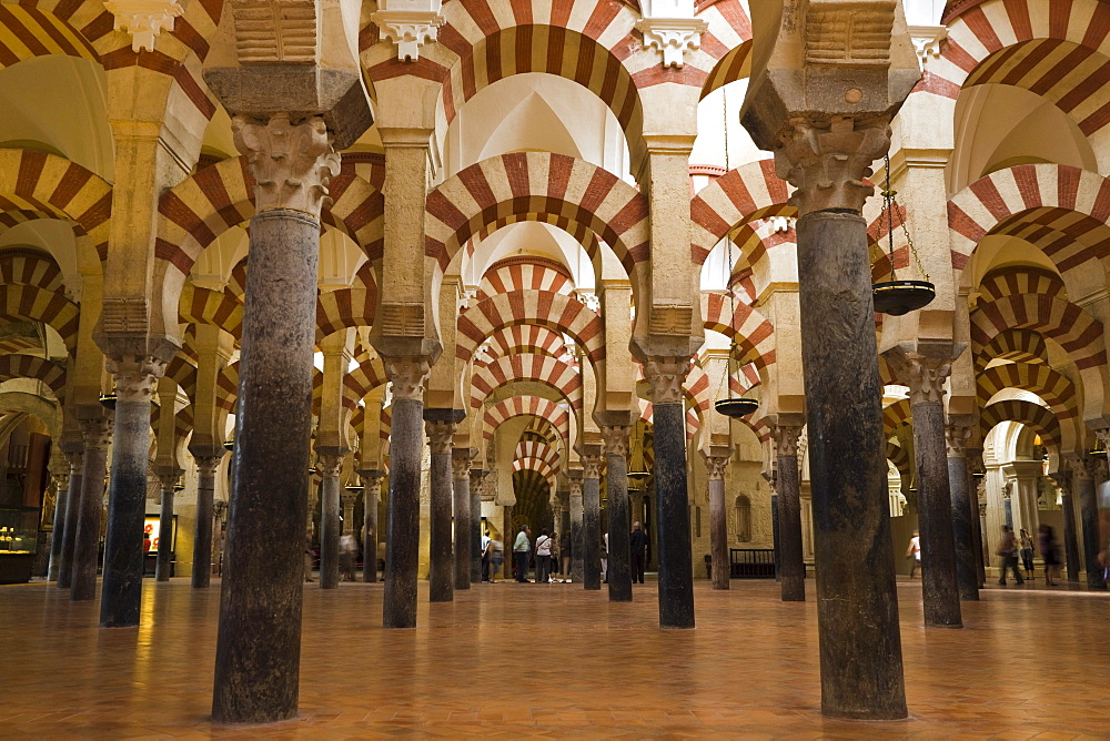 Cordoba, Cordoba Province, Spain; Interior Of La Mezquita, The Great Mosque