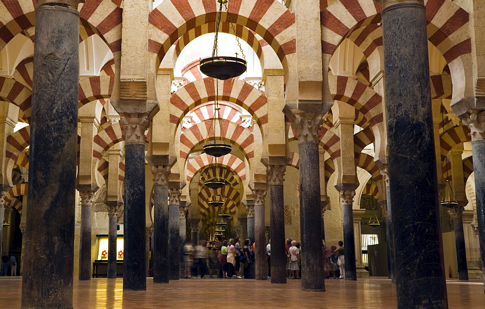 Cordoba, Cordoba Province, Spain; Interior Of La Mezquita, The Great Mosque