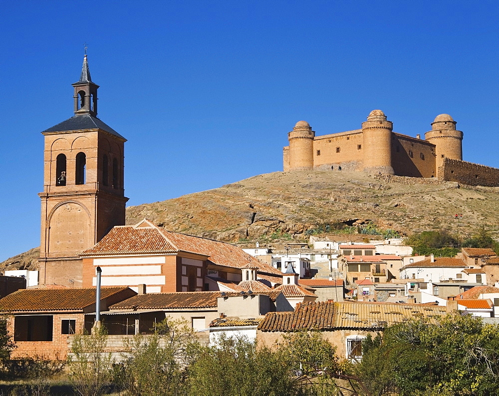 La Calahorra, Granada Province, Spain; 16Th Century Castle Above Village