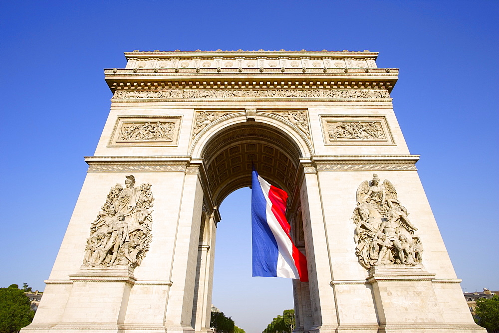 Arch De Triumph On The Champs Elysees