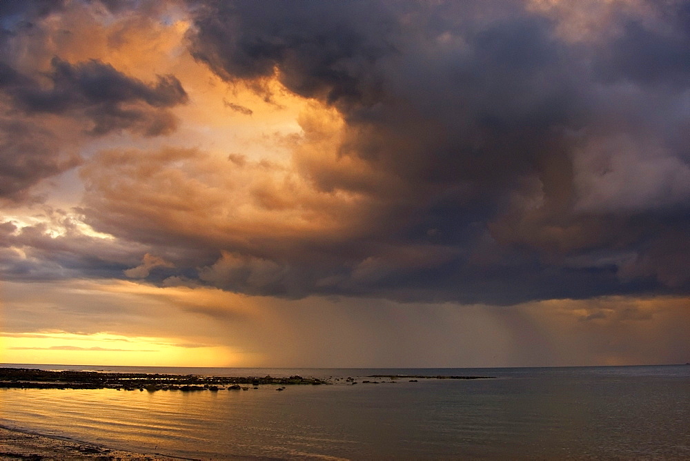 Sunset With A Stormy Sky, Sunderland, Tyne And Wear, England