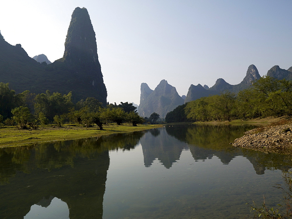 Li River Running Through Guangxi, China