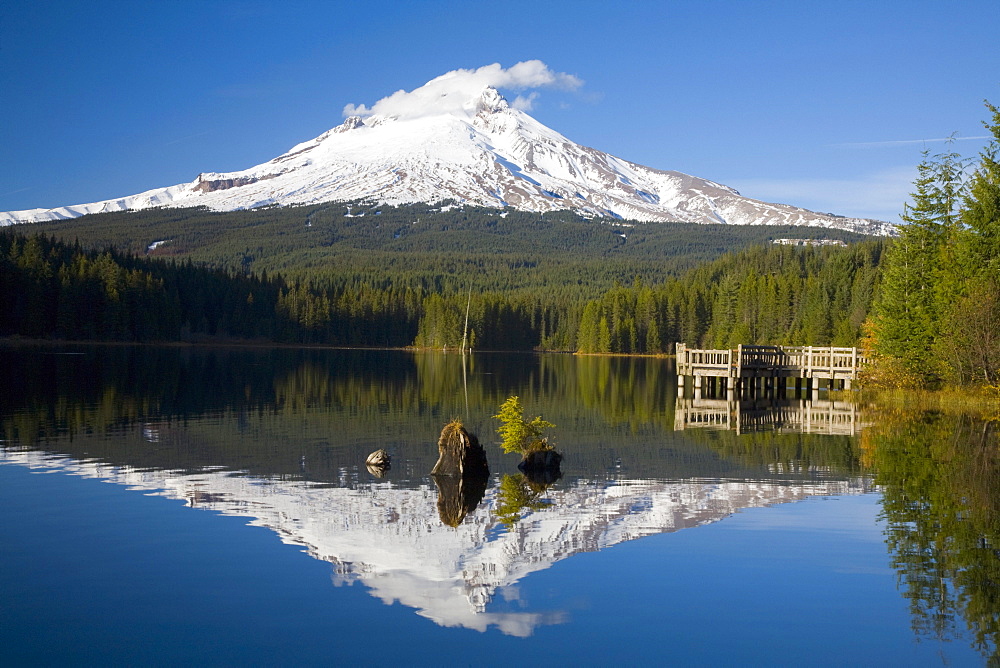 Trillium Lake, Mount Hood, Oregon, Usa