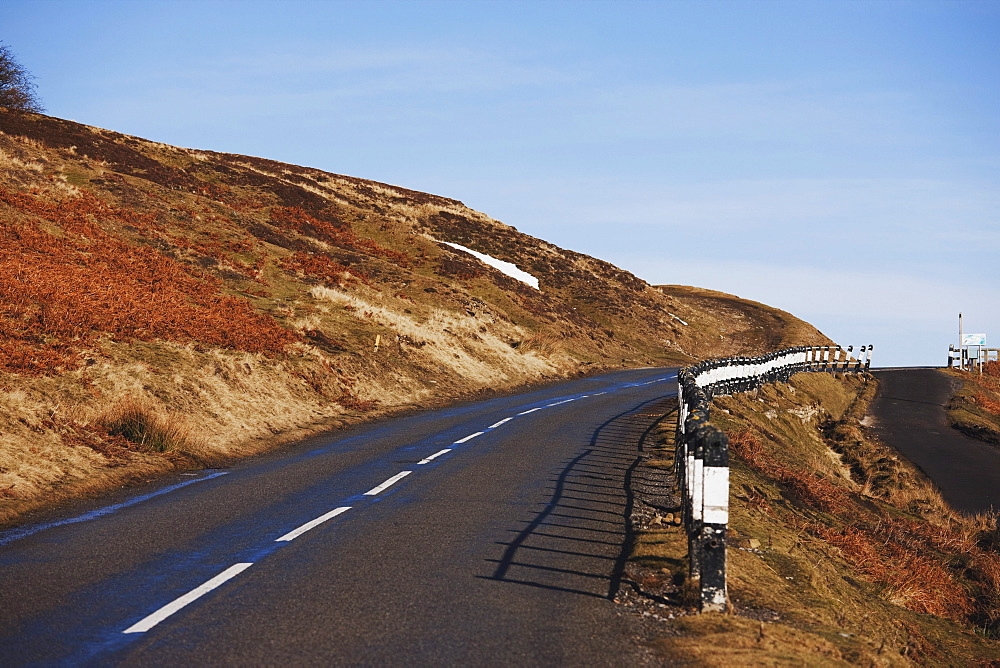 Hill End, County Durham, England; A Road Through The Hills