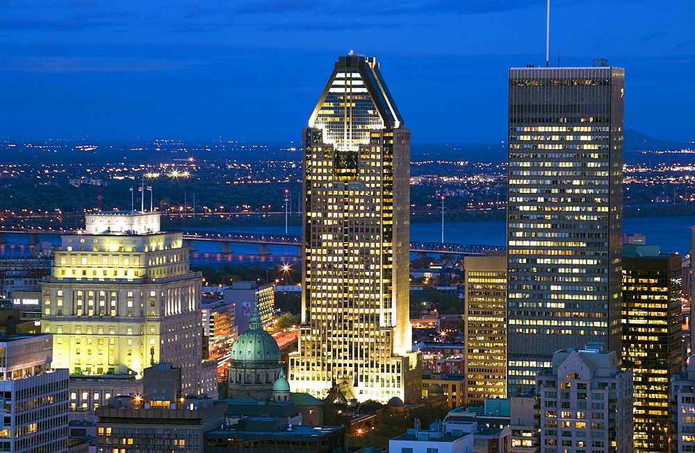 Skyline At Night; Montreal, Quebec, Canada